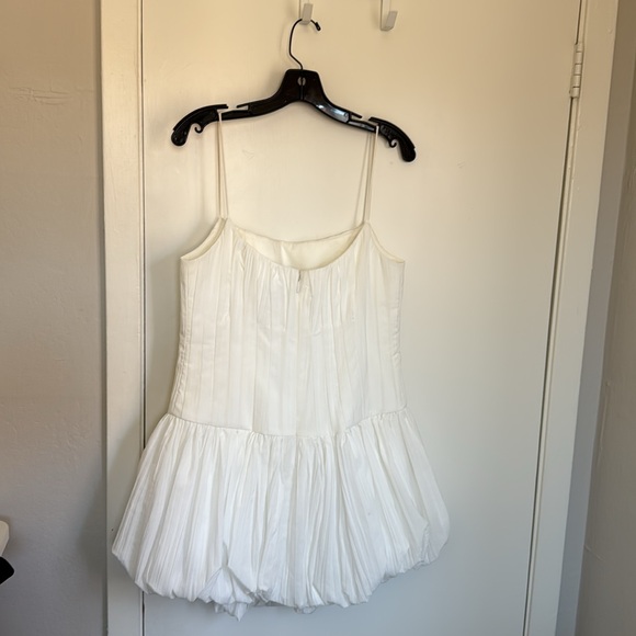 Acler White Ivory Pleated Folkestone Bubble Skirt Mini Dress - Picture 6 of 10